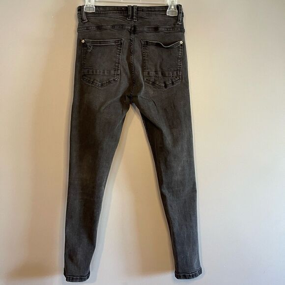 ZARA Distressed Black High Waisted Skinny Jeans | SZ 30 - Picture 3 of 16